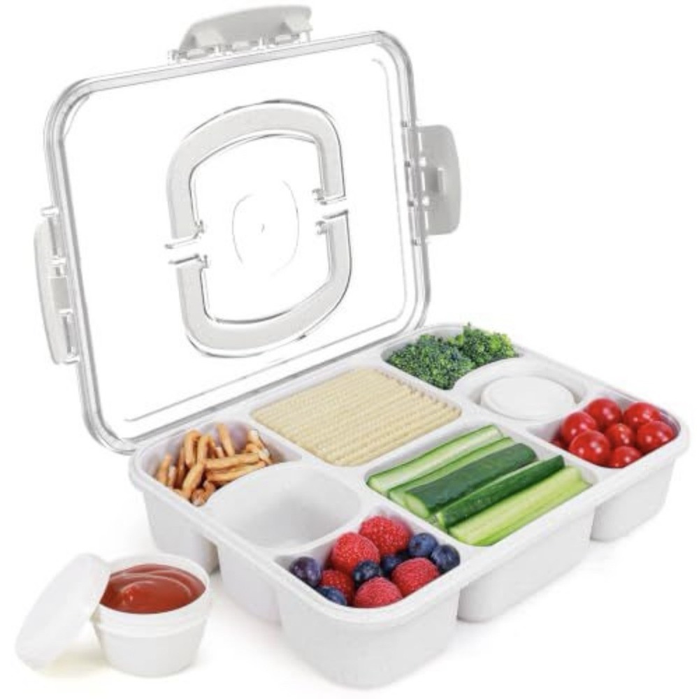 RicheMake Snackle Snack Box On the Go Container - 8 Compartments - NEW & Sealed